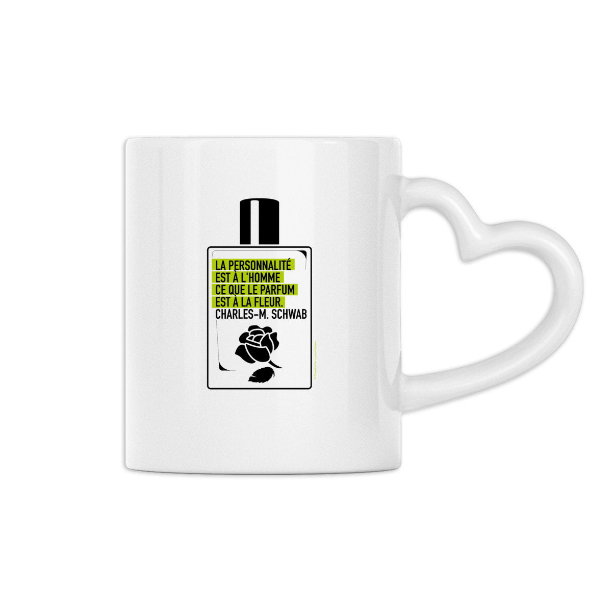 Mug à anse en forme de coeur Flacon citation - face_0