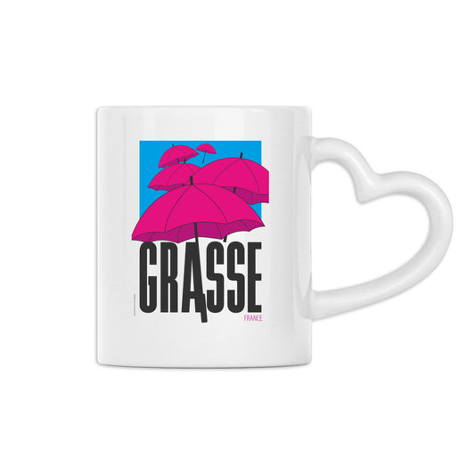 Mug à anse en forme de coeur Grasse Parapluies - face_0