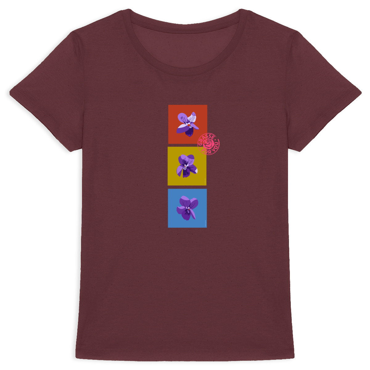 T-shirt Femme Epais les 3 violettes de Grasse - face_0