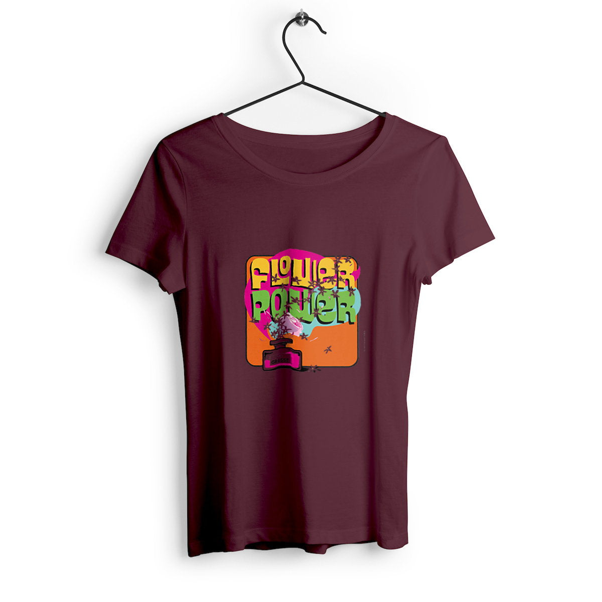 T-shirt Femme Epais Flower Power Grasse - face_0