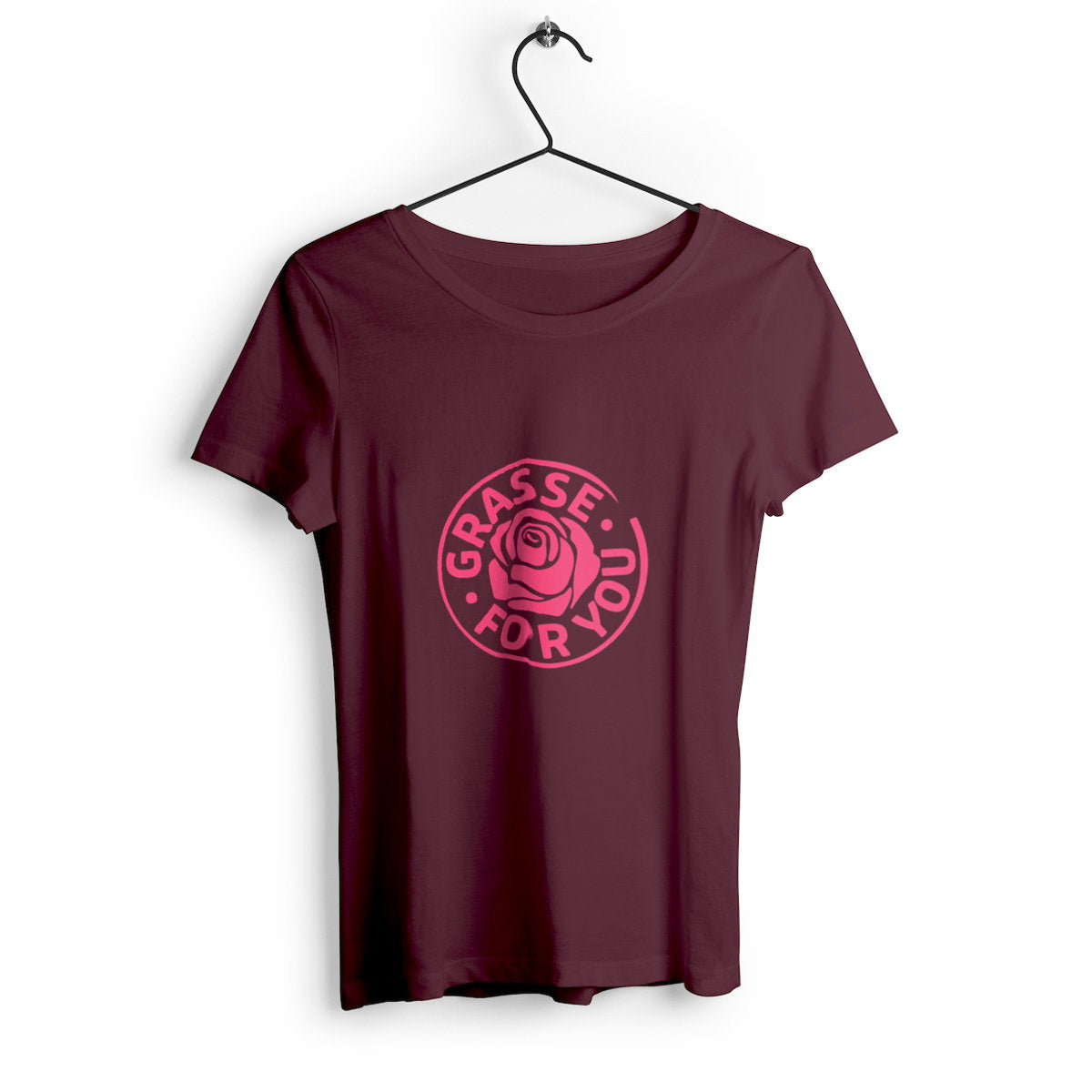 T-shirt Femme Epais Grasse for you rose - face_0
