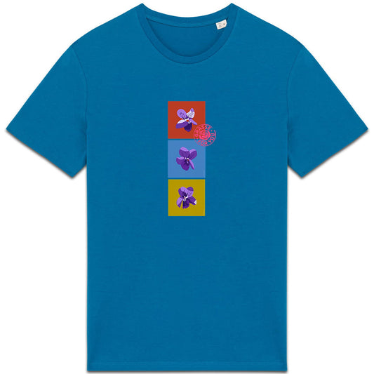 T-shirt Unisexe épais les 3 violettes de Grasse - face_0