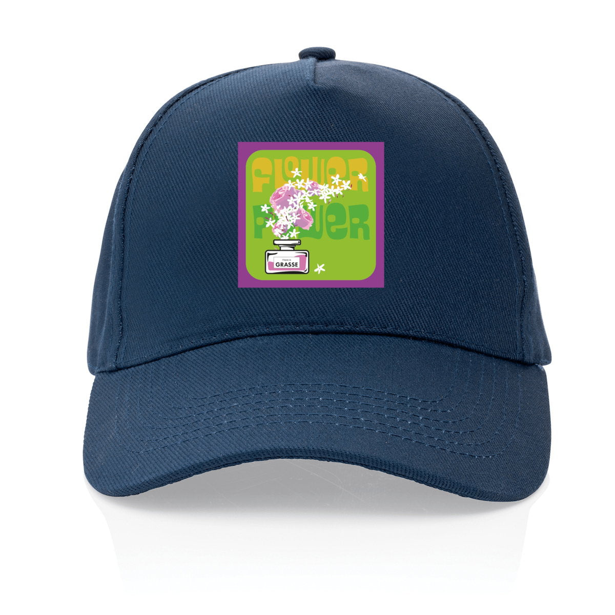 Casquette 100% recyclée Flower power Grasse - face_0