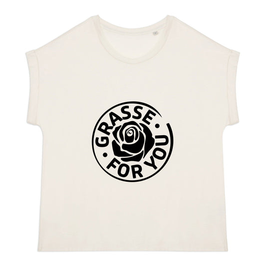 T-shirt femme manches à revers Grasse for you black - face_0