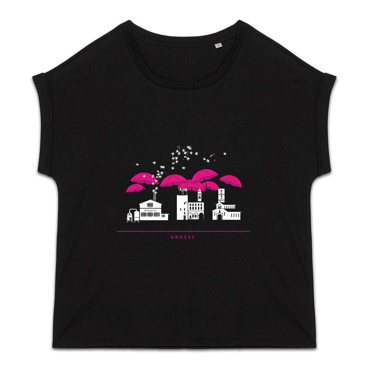 T-shirt femme manches à revers Grasse Liner - face_0