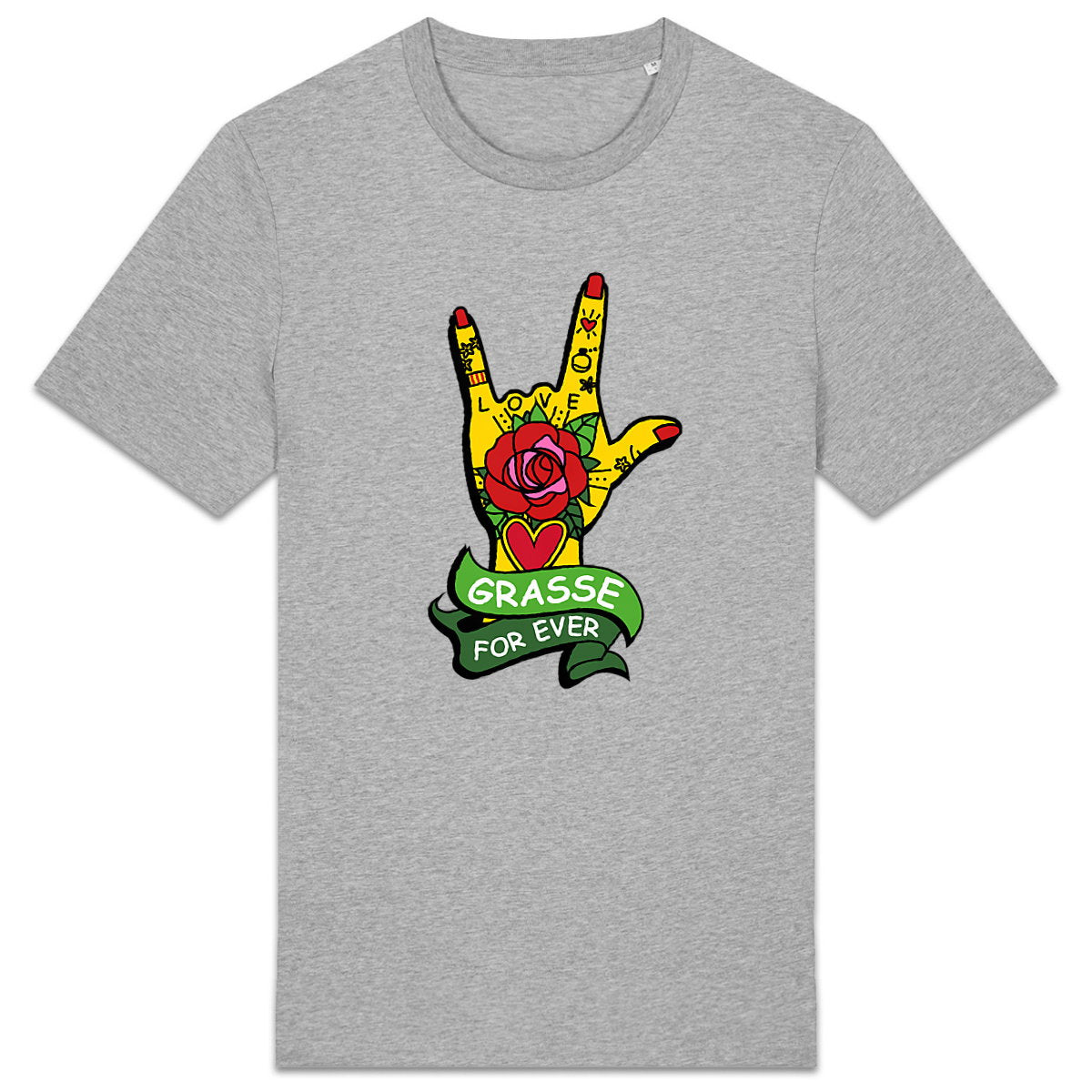 T-shirt Unisexe épais Main Grasse for ever - face_0