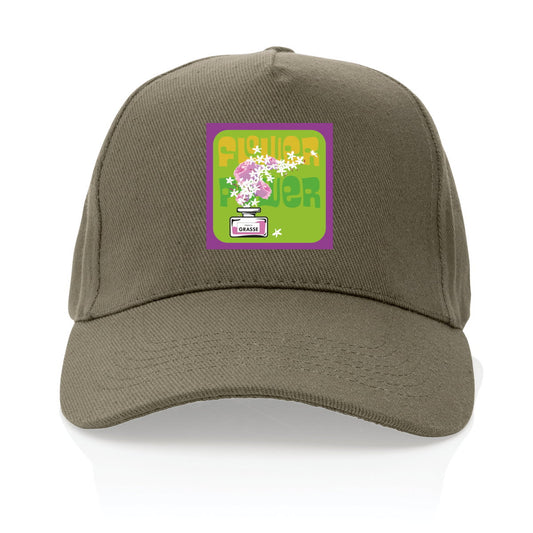 Casquette 100% recyclée Flower power Grasse - face_1