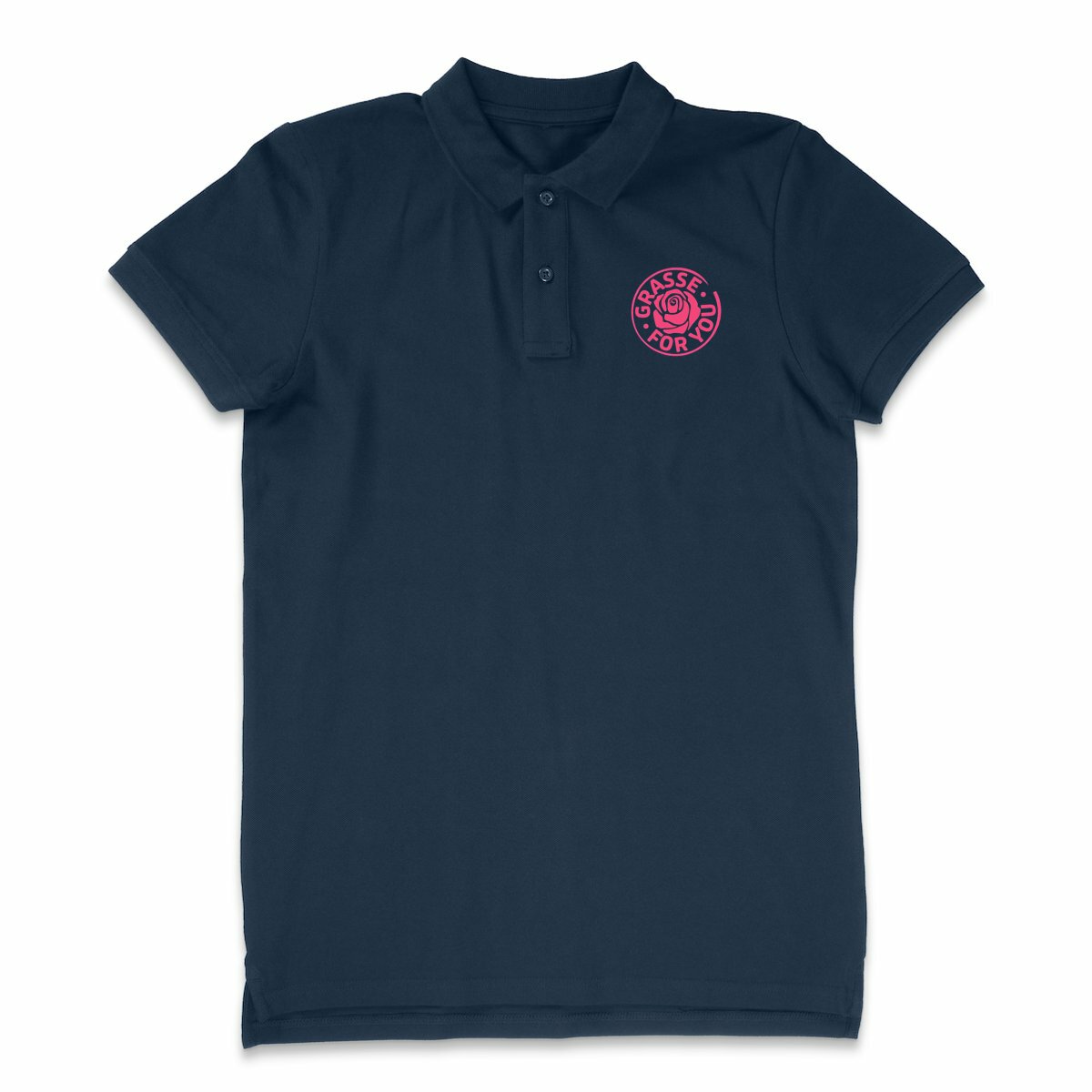 Polo Léger Homme Grasse for you rose - face_1