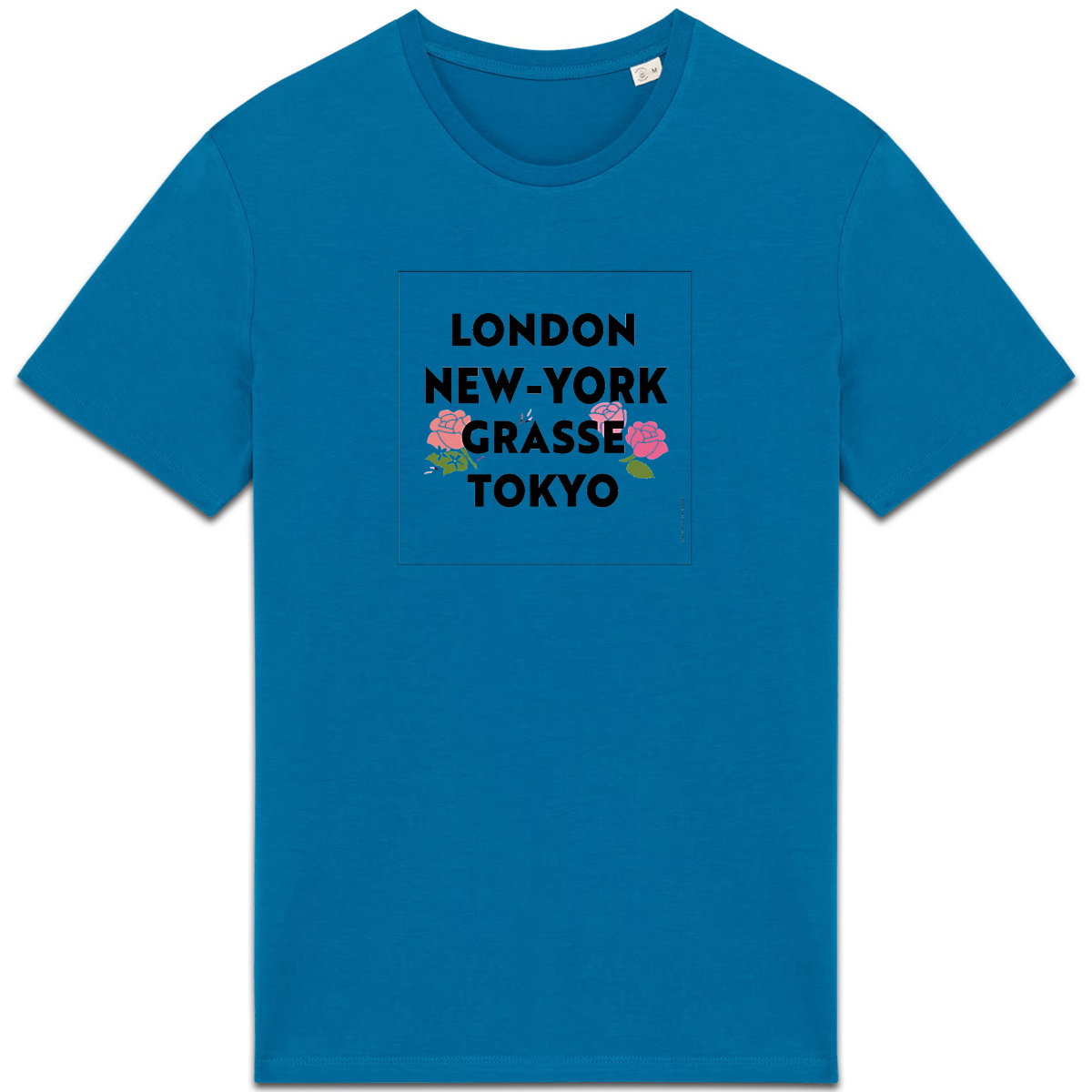 T-shirt Unisexe épais London NY Grasse fleuri 2 - face_1