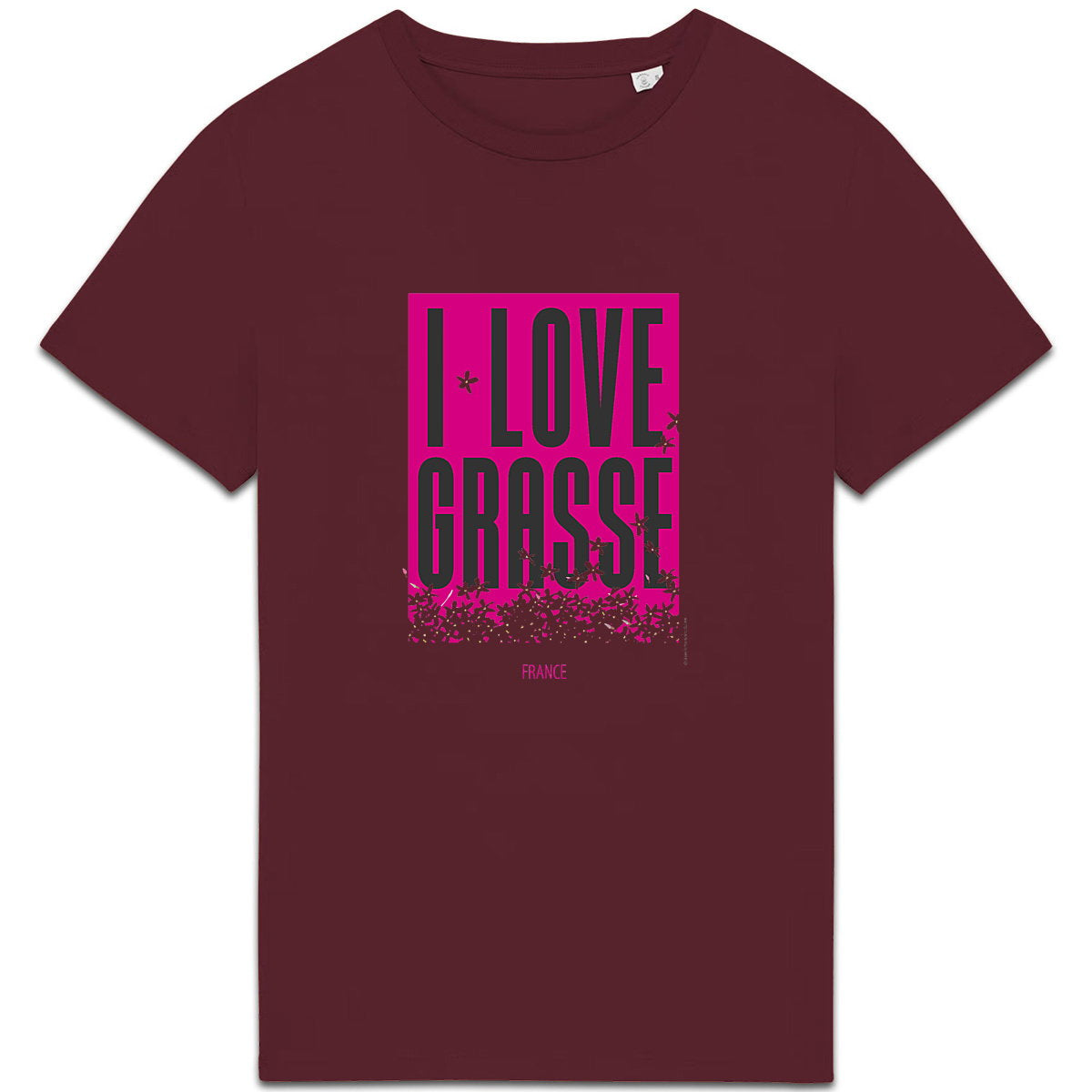 T-shirt Unisexe épais I love Grasse - face_1