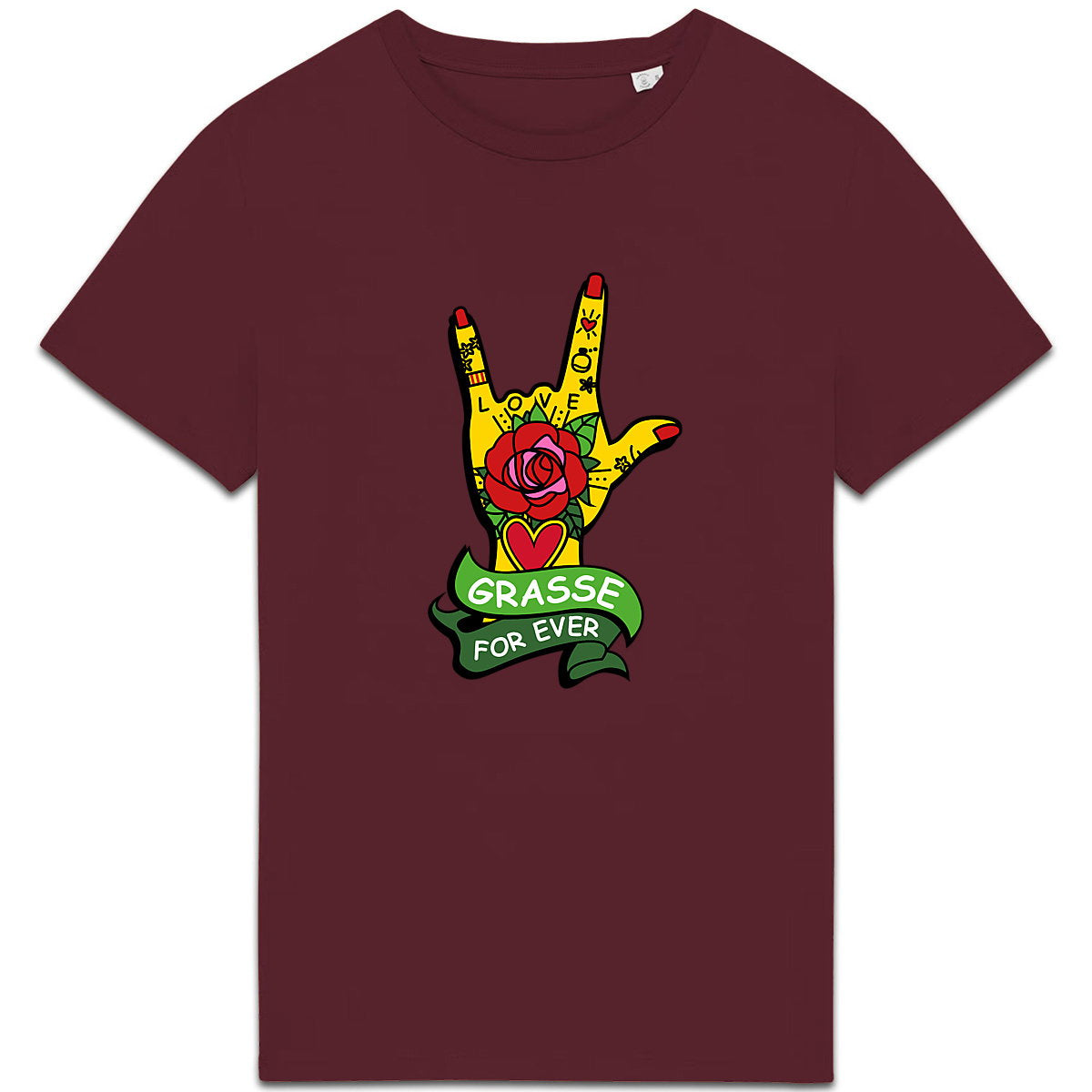 T-shirt Unisexe épais Main Grasse for ever - face_1