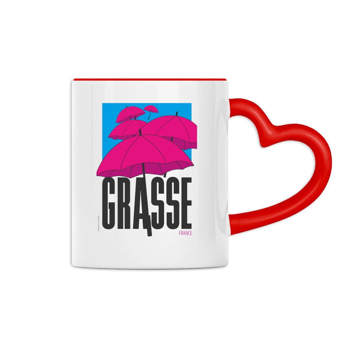 Mug à anse en forme de coeur Grasse Parapluies - face_1