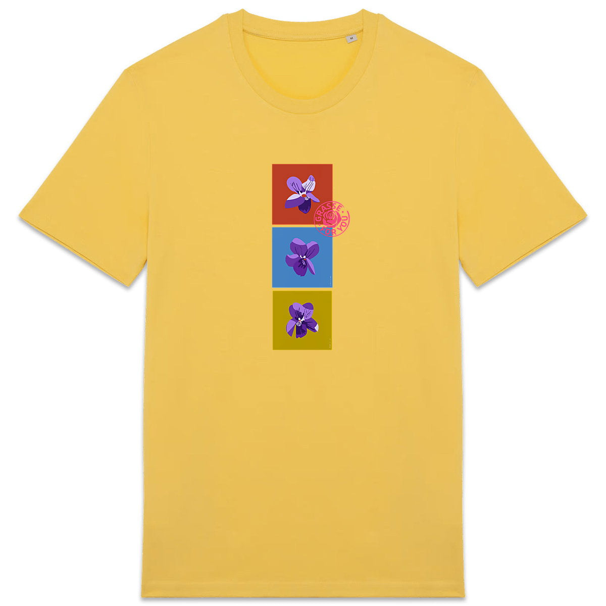 T-shirt Unisexe épais les 3 violettes de Grasse - face_1