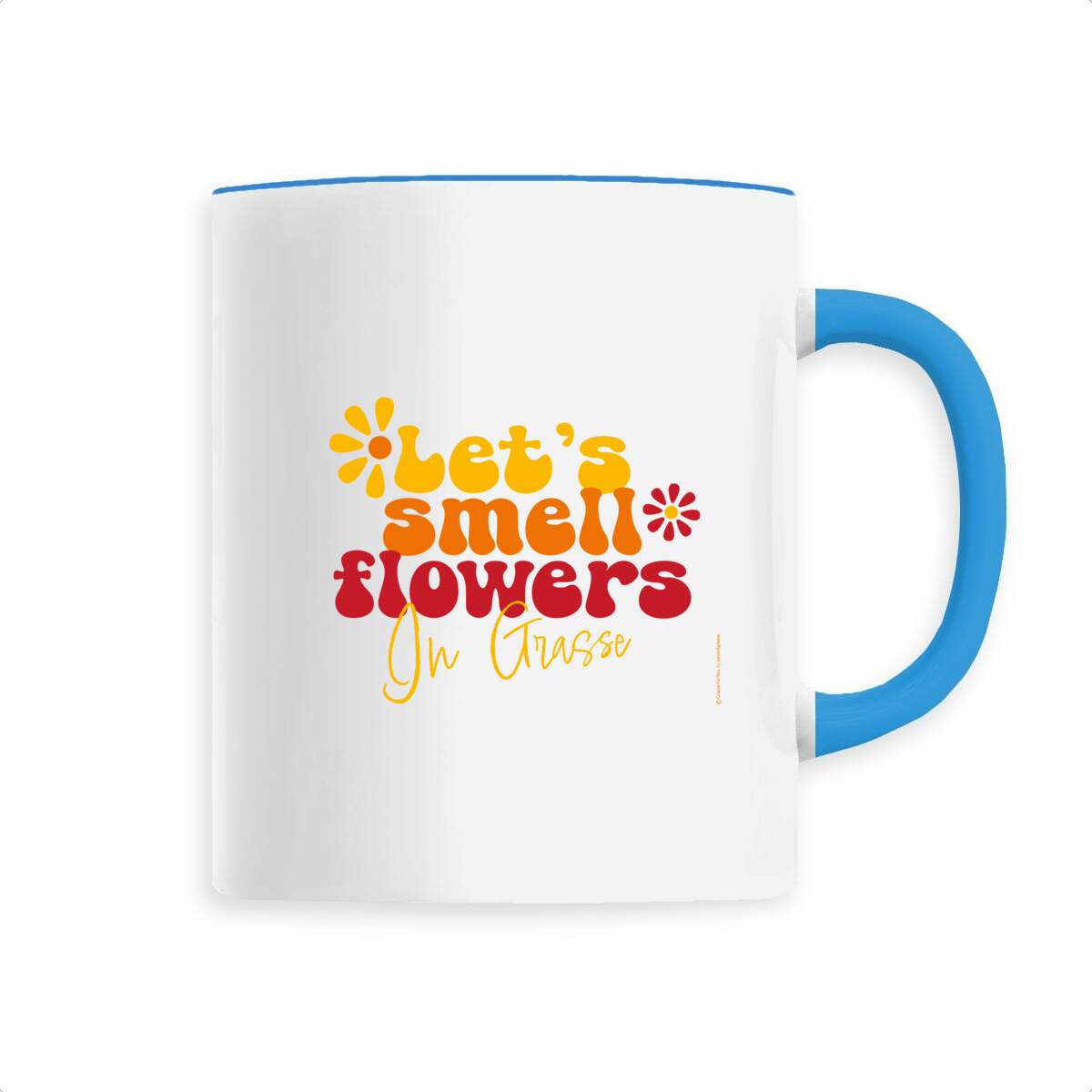 Mug let's smell flowers in Grasse - face_1