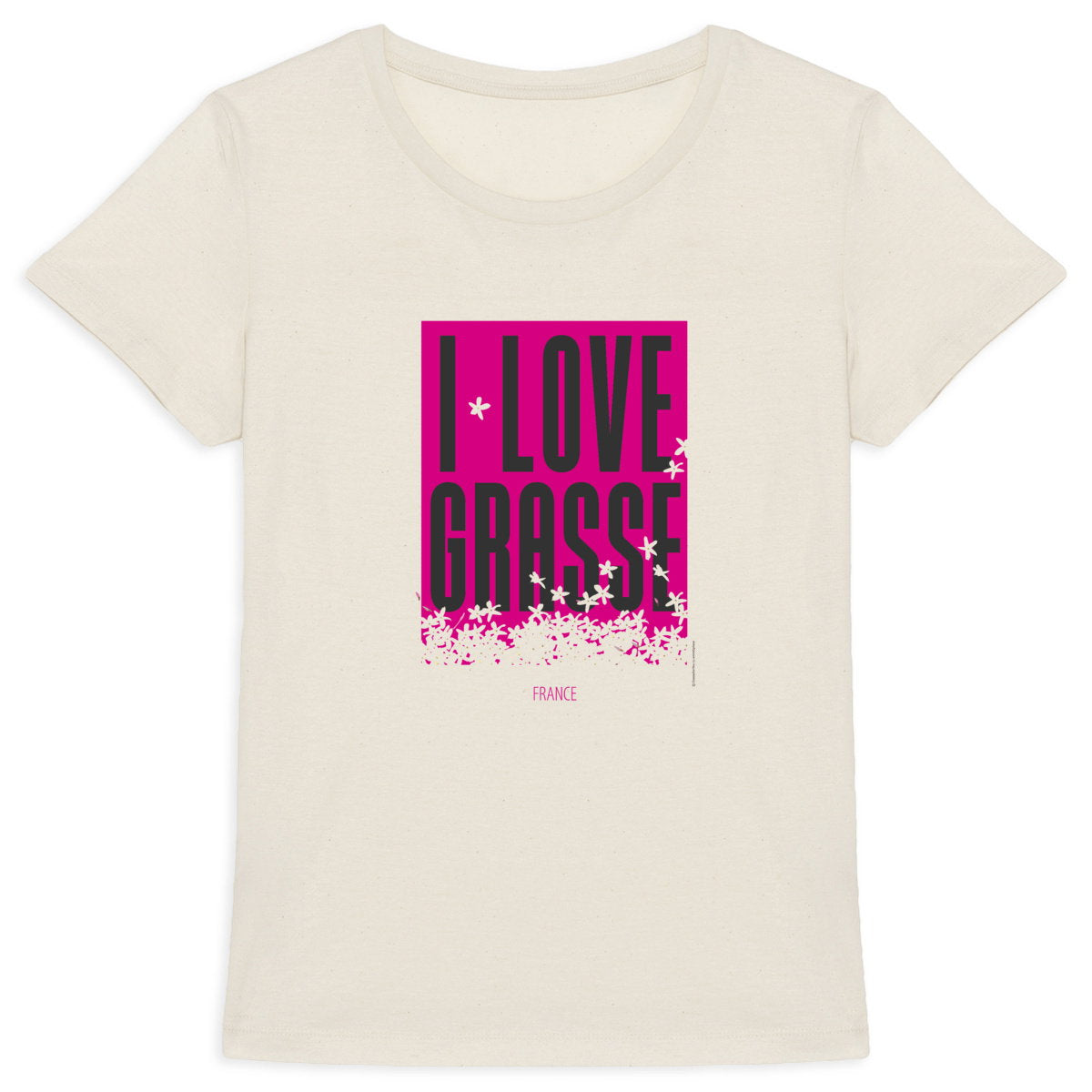 T-shirt Femme Epais I love Grasse - face_1