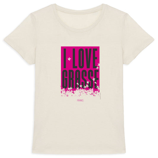 T-shirt Femme Epais I love Grasse - face_1