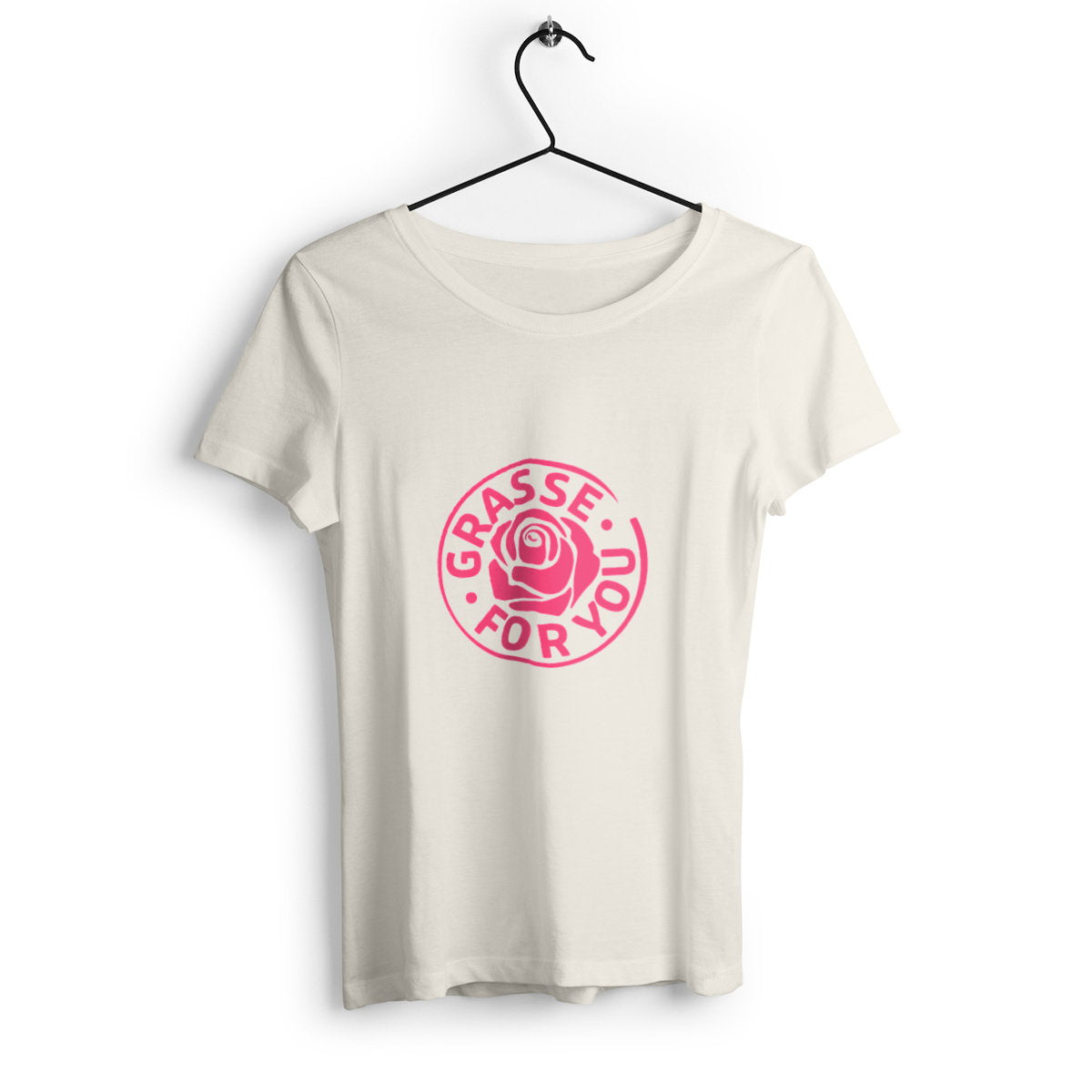 T-shirt Femme Epais Grasse for you rose - face_1