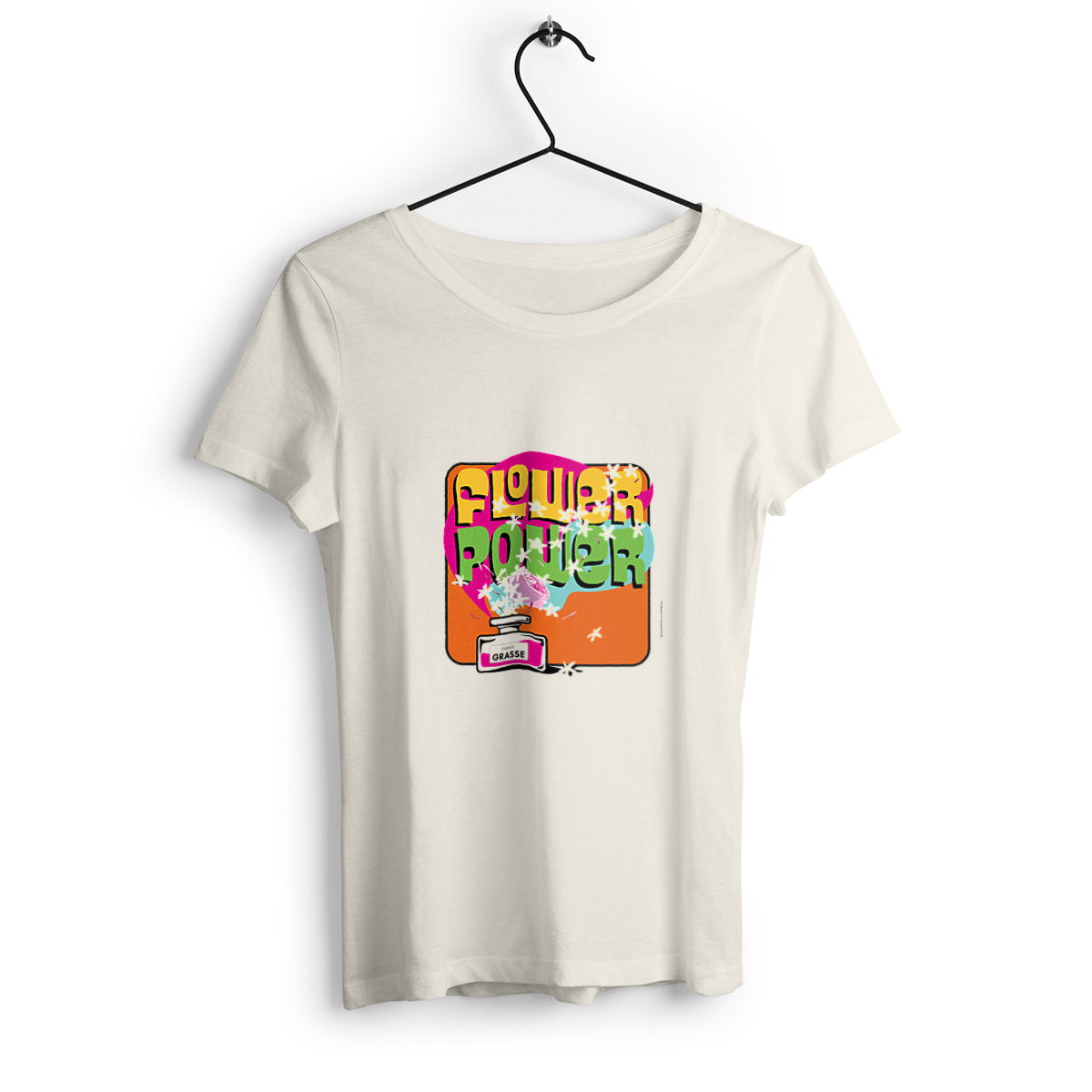 T-shirt Femme Epais Flower Power Grasse - face_1