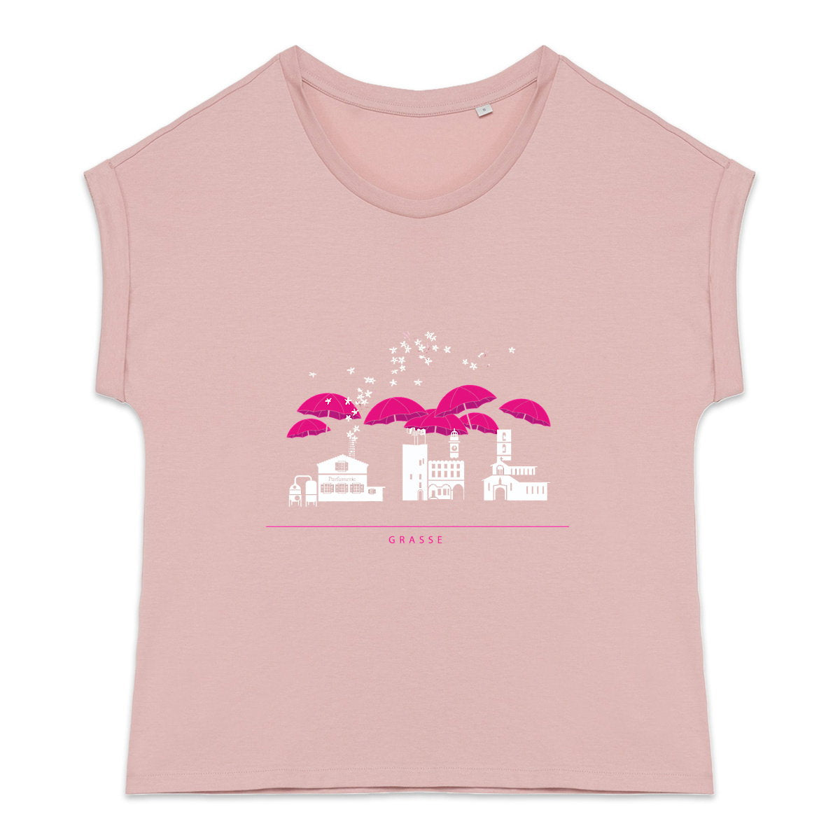 T-shirt femme manches à revers Grasse Liner - face_1
