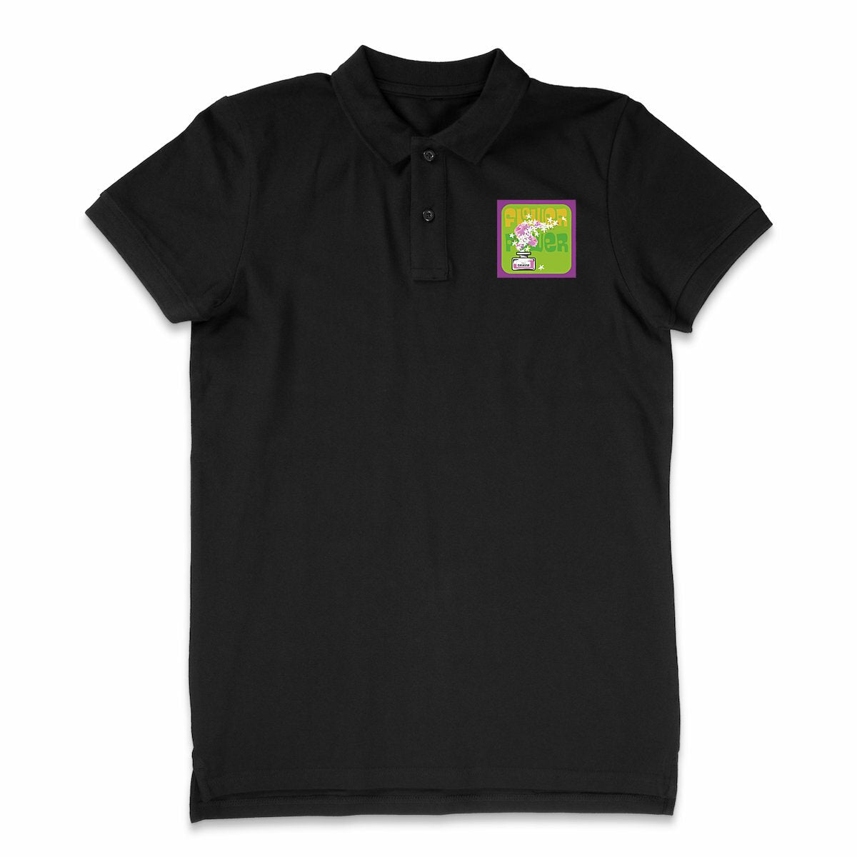 Polo Léger Homme Flower power mauve - face_2