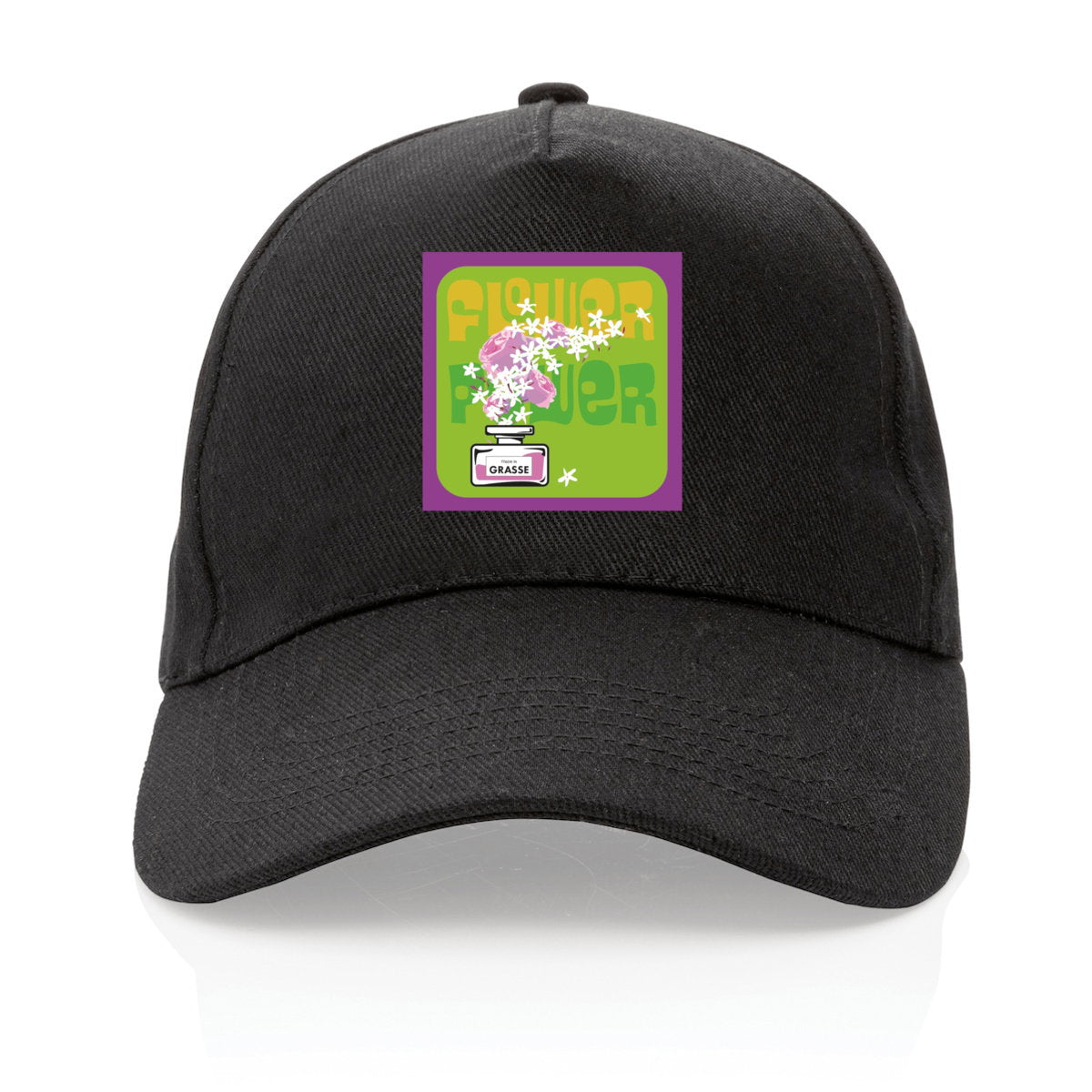 Casquette 100% recyclée Flower power Grasse - face_2