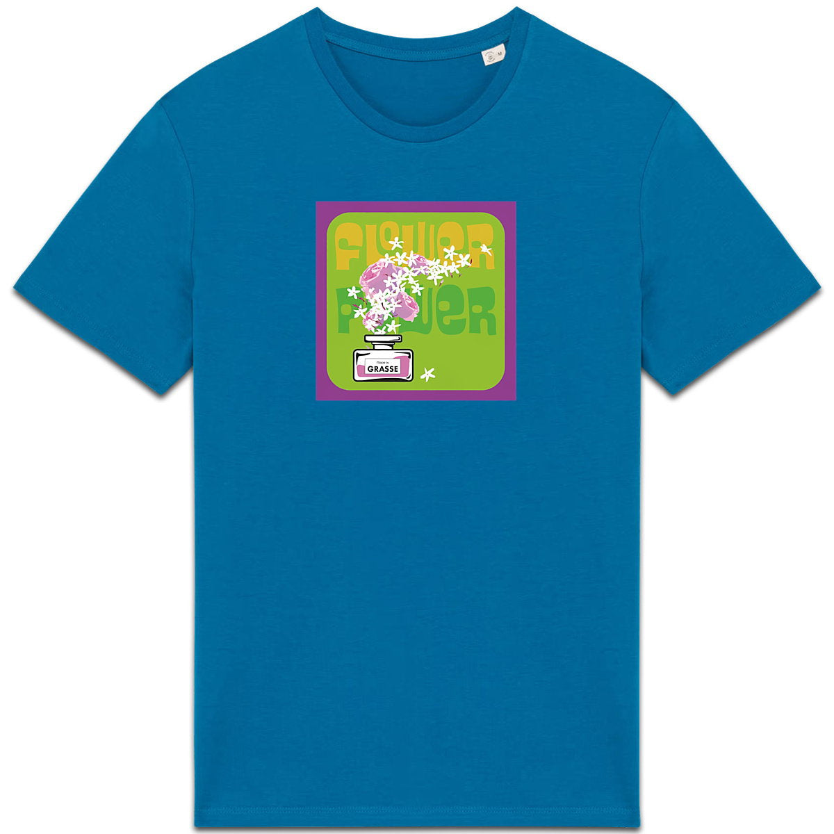T-shirt Unisexe épais Flower power mauve - face_2