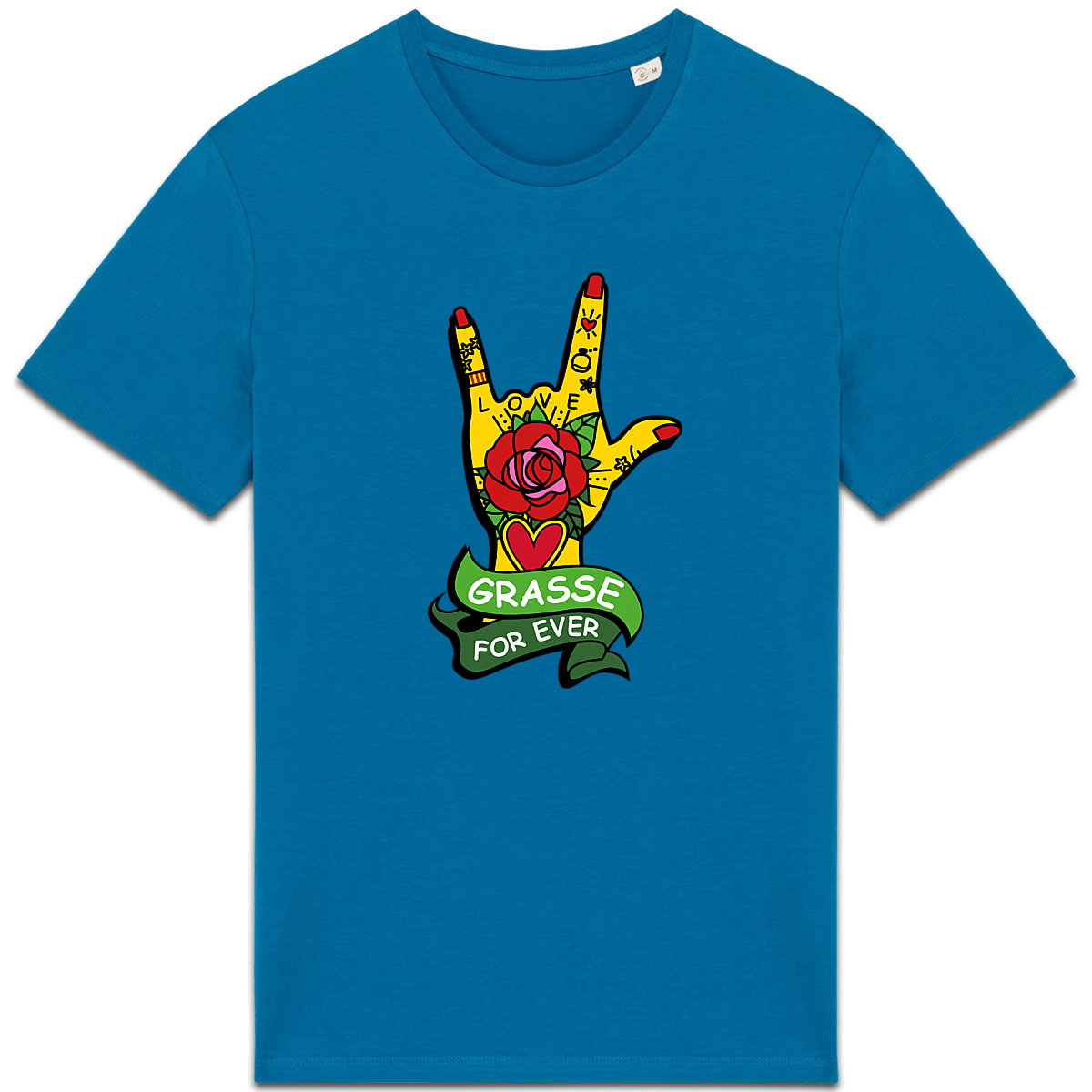 T-shirt Unisexe épais Main Grasse for ever - face_2