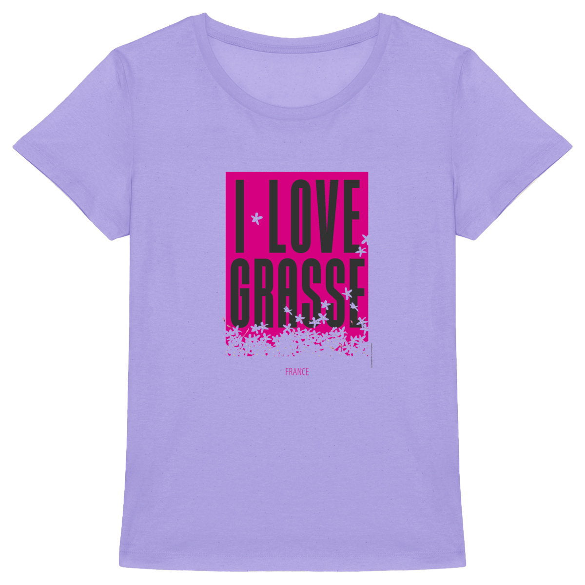 T-shirt Femme Epais I love Grasse - face_2
