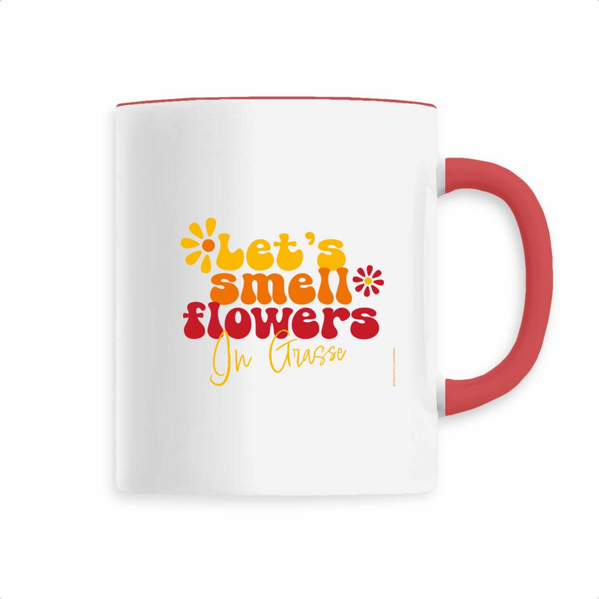 Mug let's smell flowers in Grasse - face_2