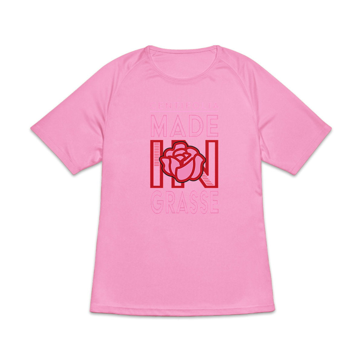 T-shirt de sport recyclé pour femme - Élégance Centifolia - face_2