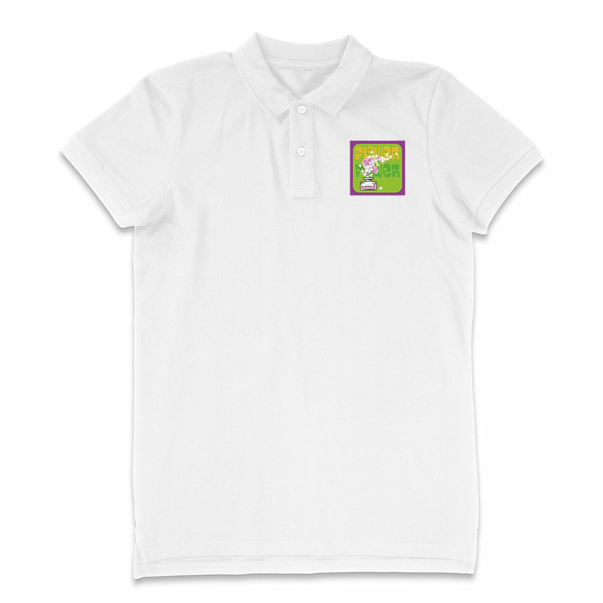 Polo Léger Homme Flower power mauve - face_3