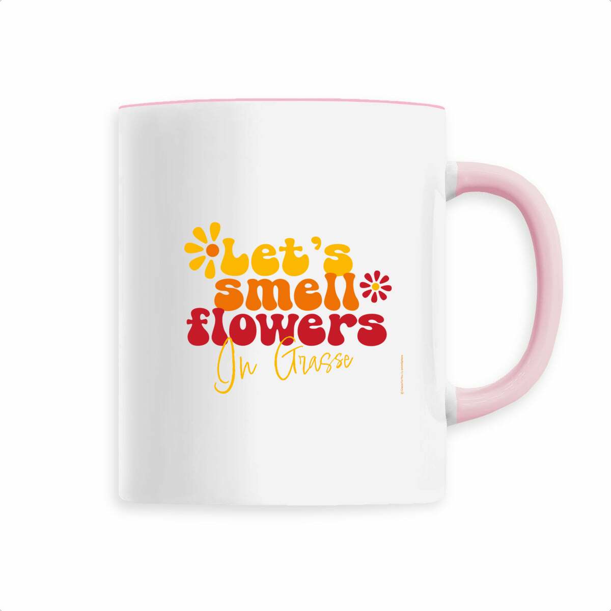 Mug let's smell flowers in Grasse - face_3