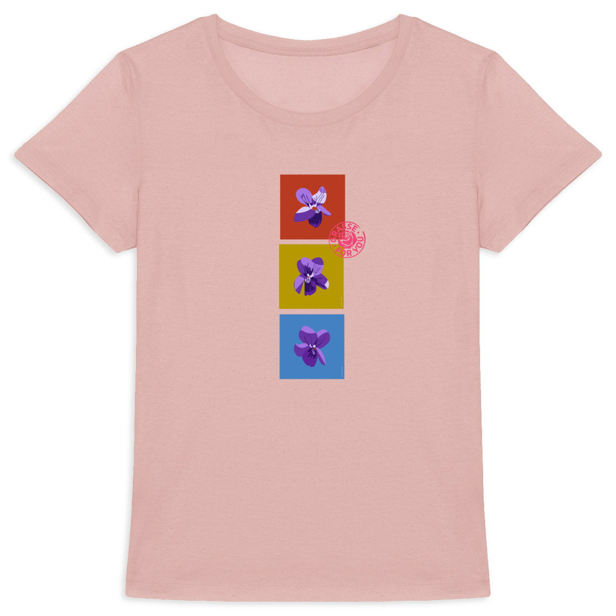 T-shirt Femme Epais les 3 violettes de Grasse - face_3