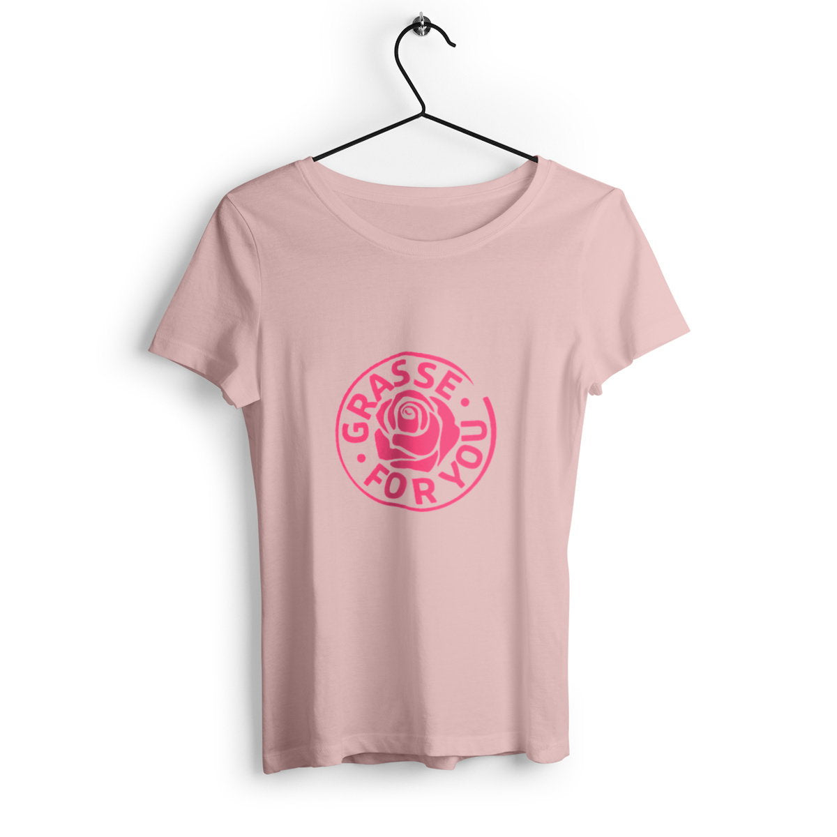 T-shirt Femme Epais Grasse for you rose - face_3