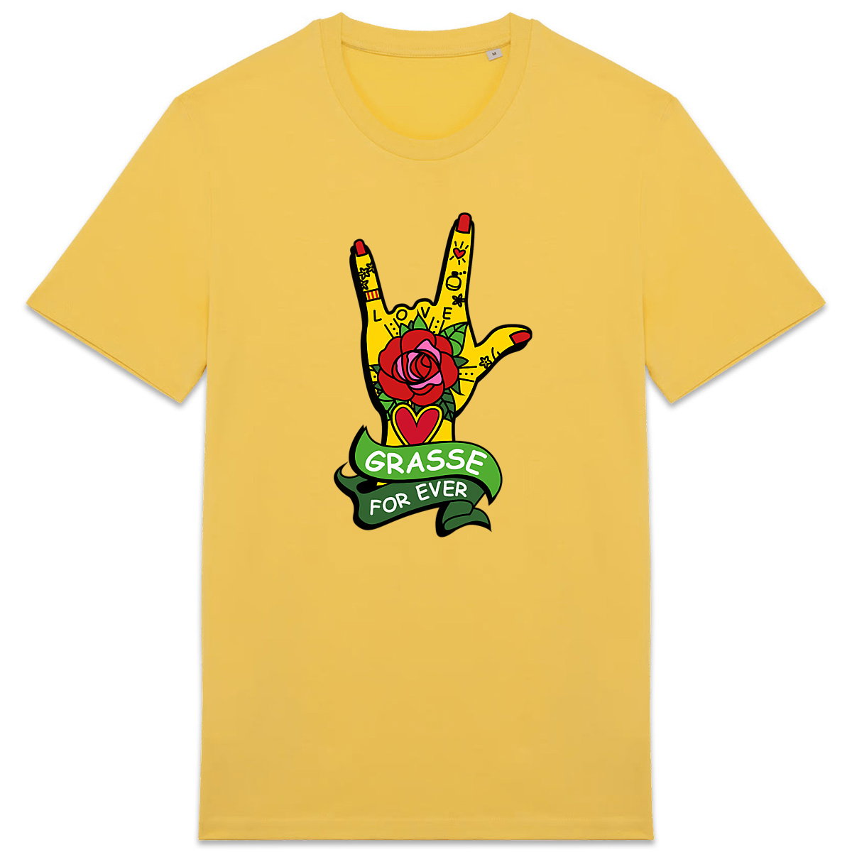 T-shirt Unisexe épais Main Grasse for ever - face_3