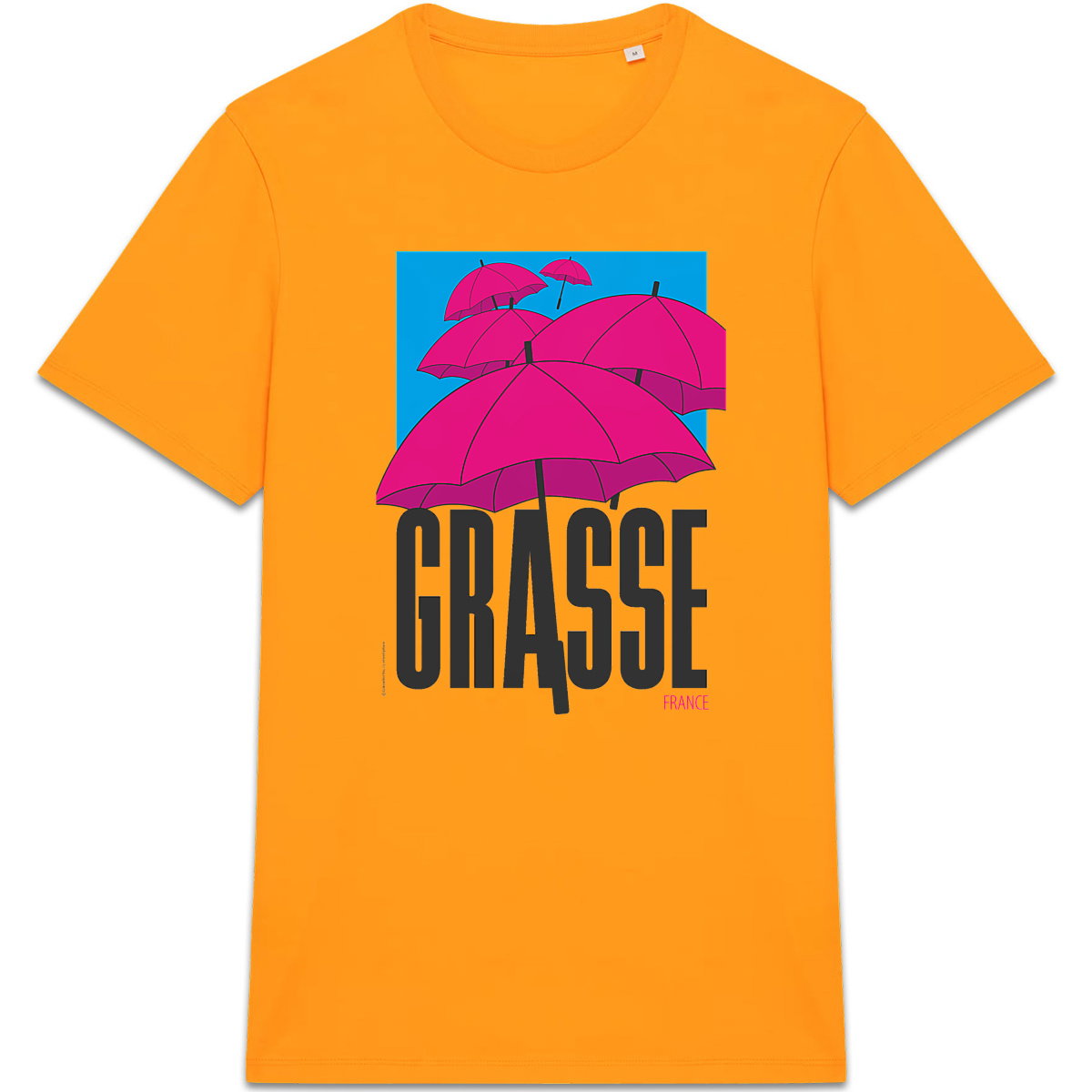 T-shirt Unisexe épais Grasse Parapluie - face_3
