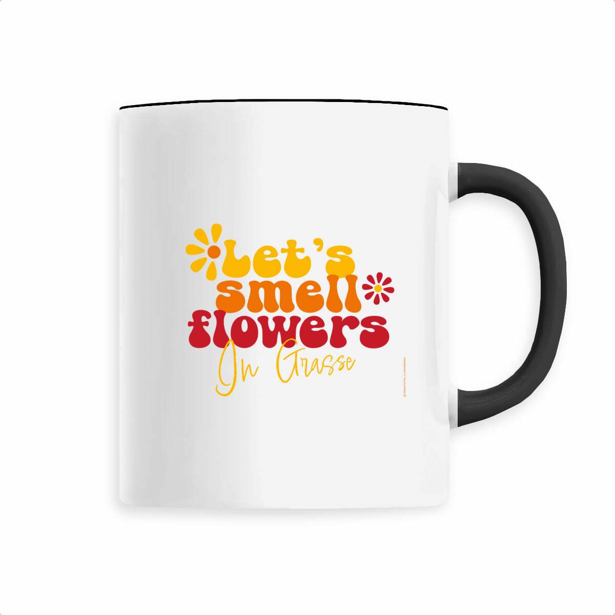 Mug let's smell flowers in Grasse - face_4