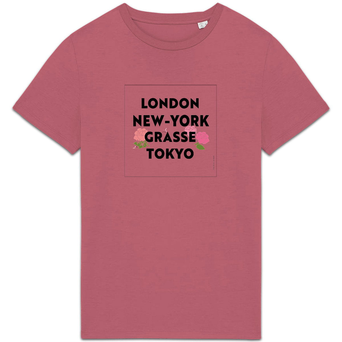 T-shirt Unisexe épais London NY Grasse fleuri 2 - face_4