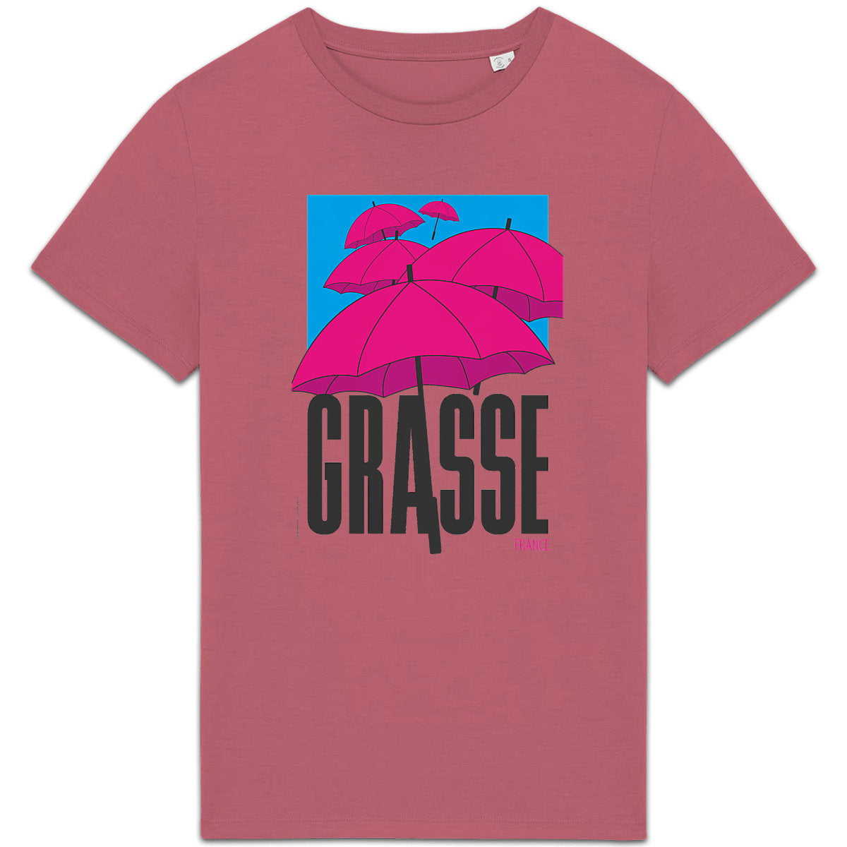 T-shirt Unisexe épais Grasse Parapluie - face_4