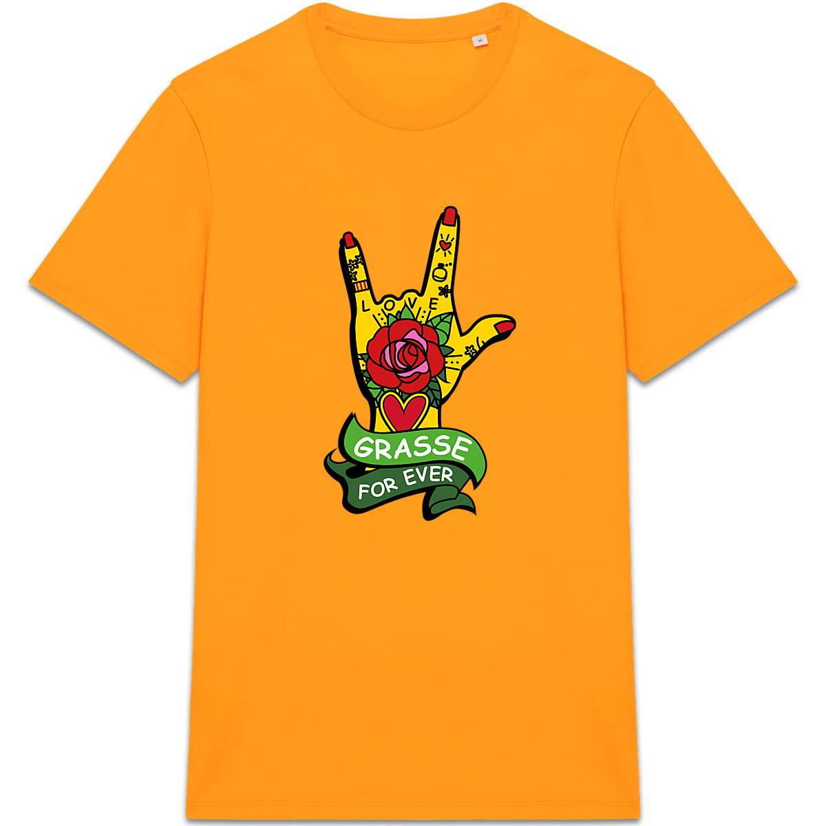 T-shirt Unisexe épais Main Grasse for ever - face_4