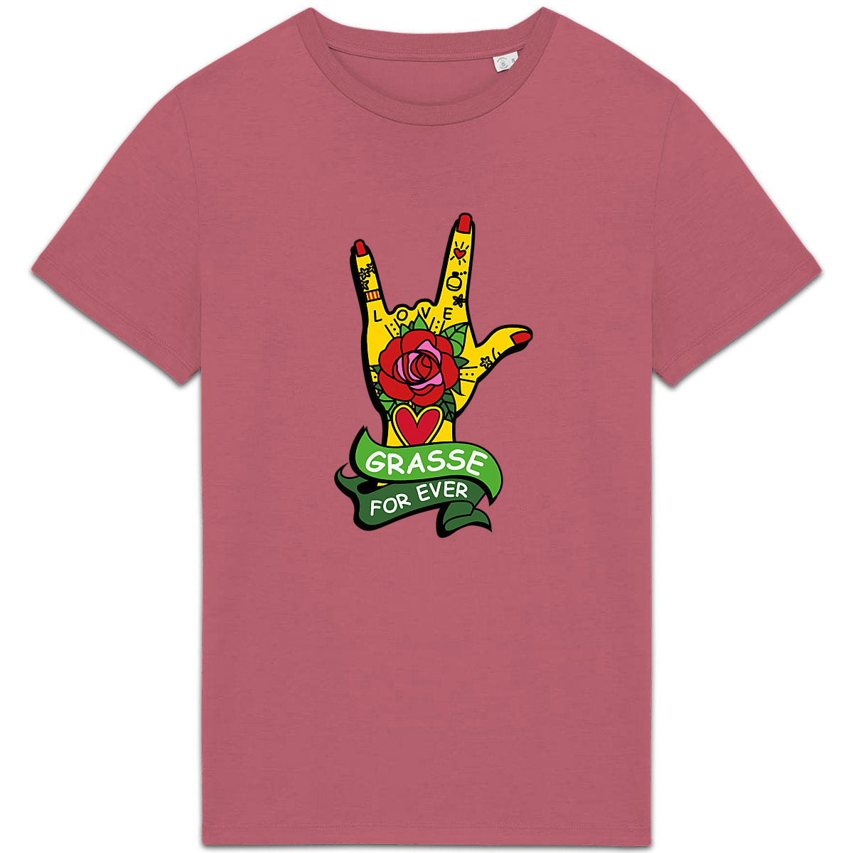 T-shirt Unisexe épais Main Grasse for ever - face_5