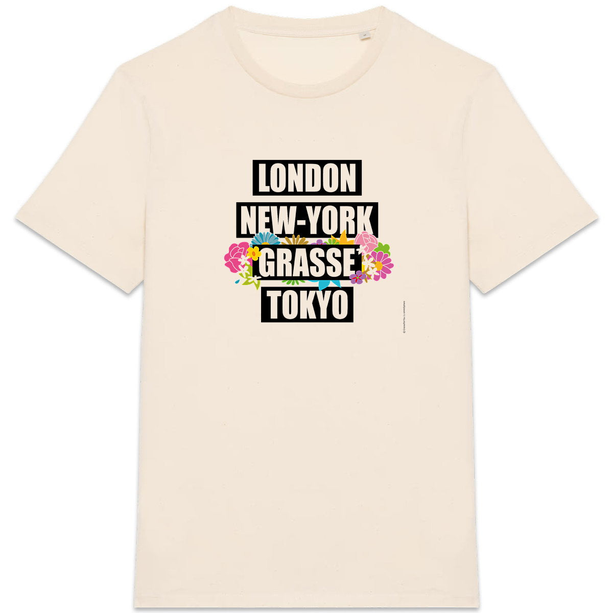 T-shirt Unisexe épais London Grasse fleuri - face_6