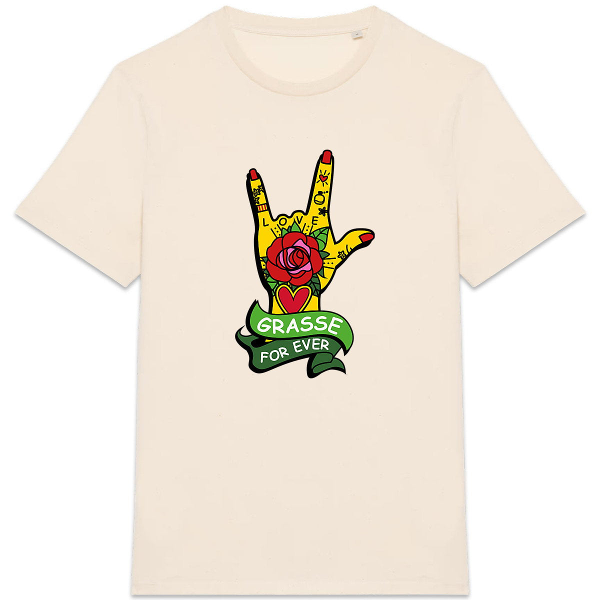 T-shirt Unisexe épais Main Grasse for ever - face_6