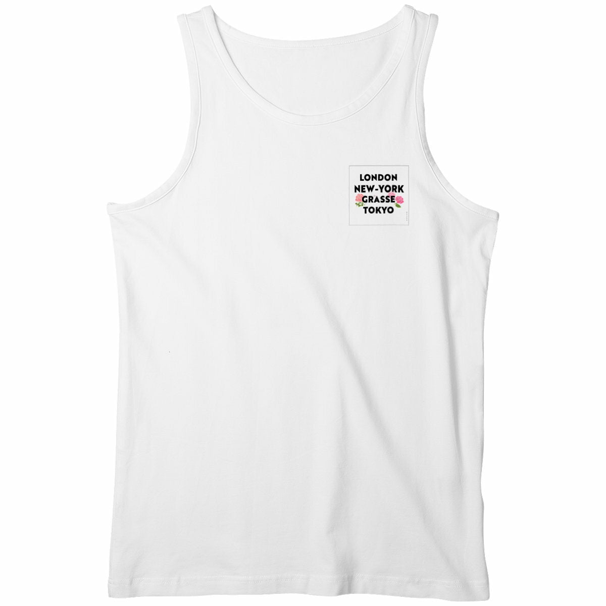 Débardeur Homme London Grasse fleuri - face_blanc