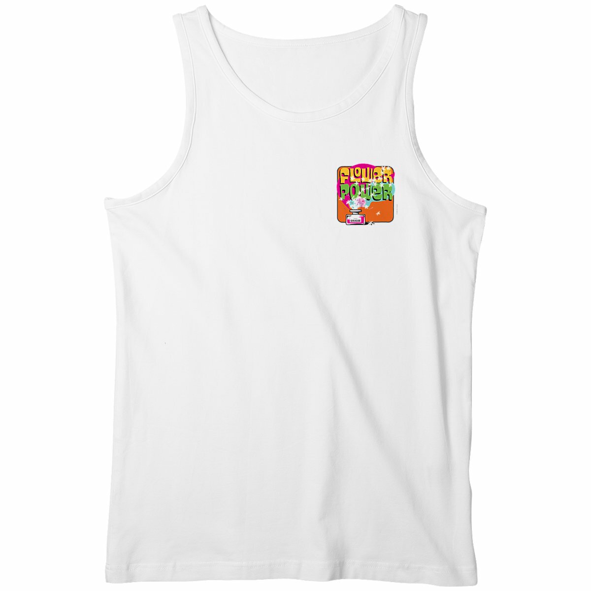 Débardeur Homme Flower power - face_blanc