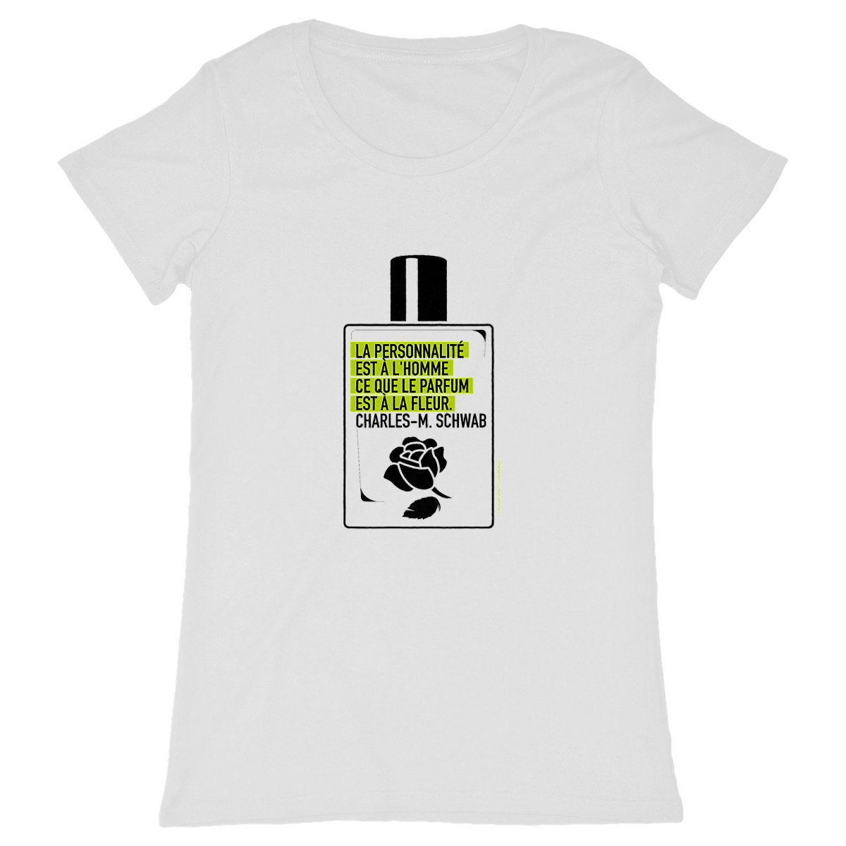 T-shirt Femme Classique flacon citation  - face_blanc