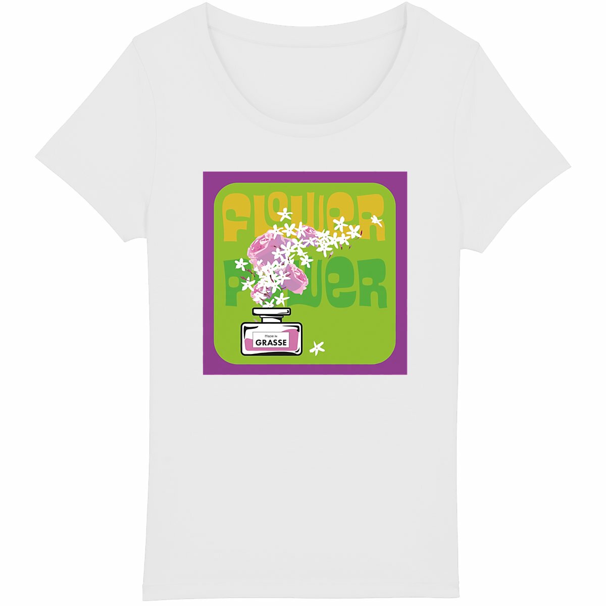 TShirt Femme Flower Power - face_blanc