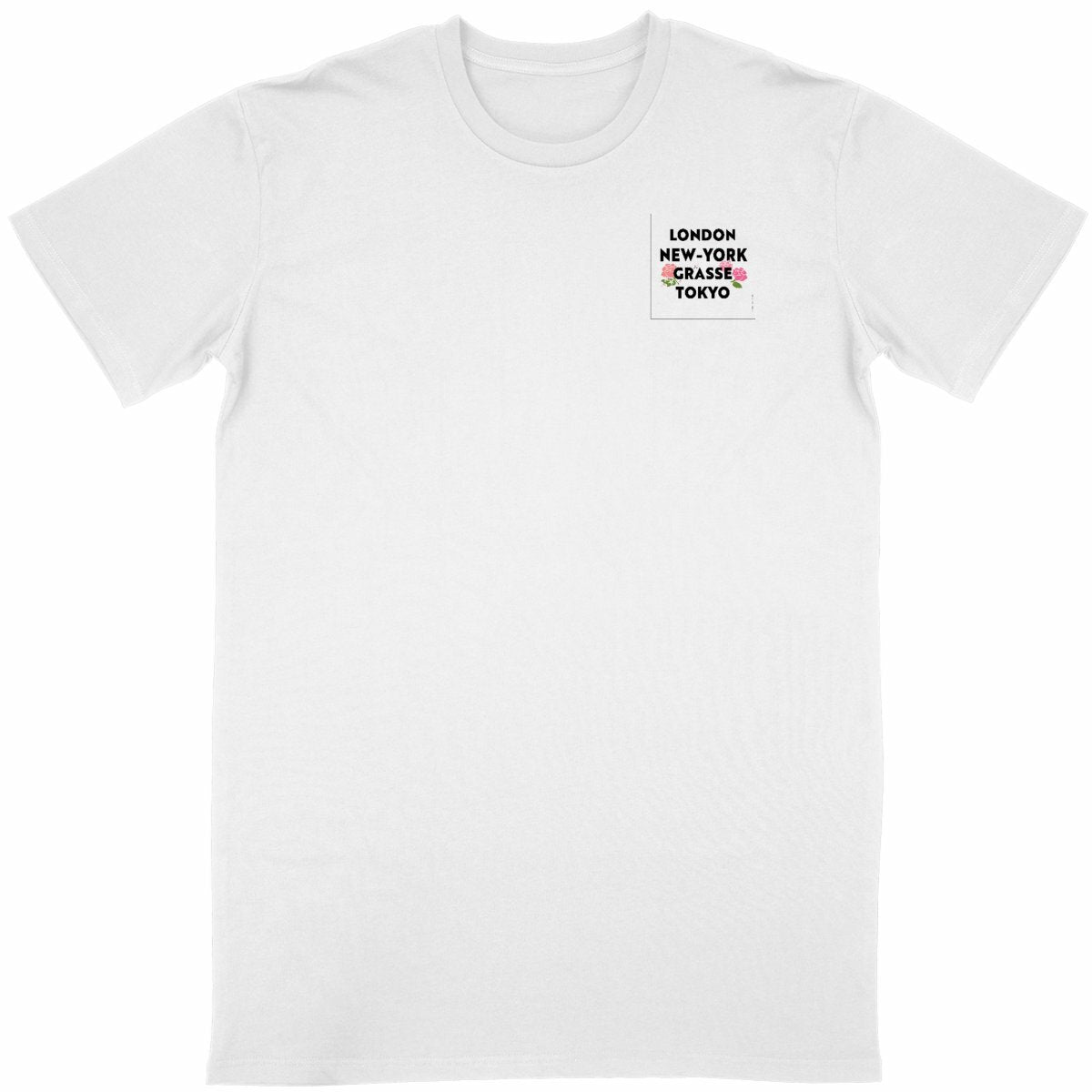 T-shirt Unisexe Classique London Grasse fleuri R/V - face_blanc