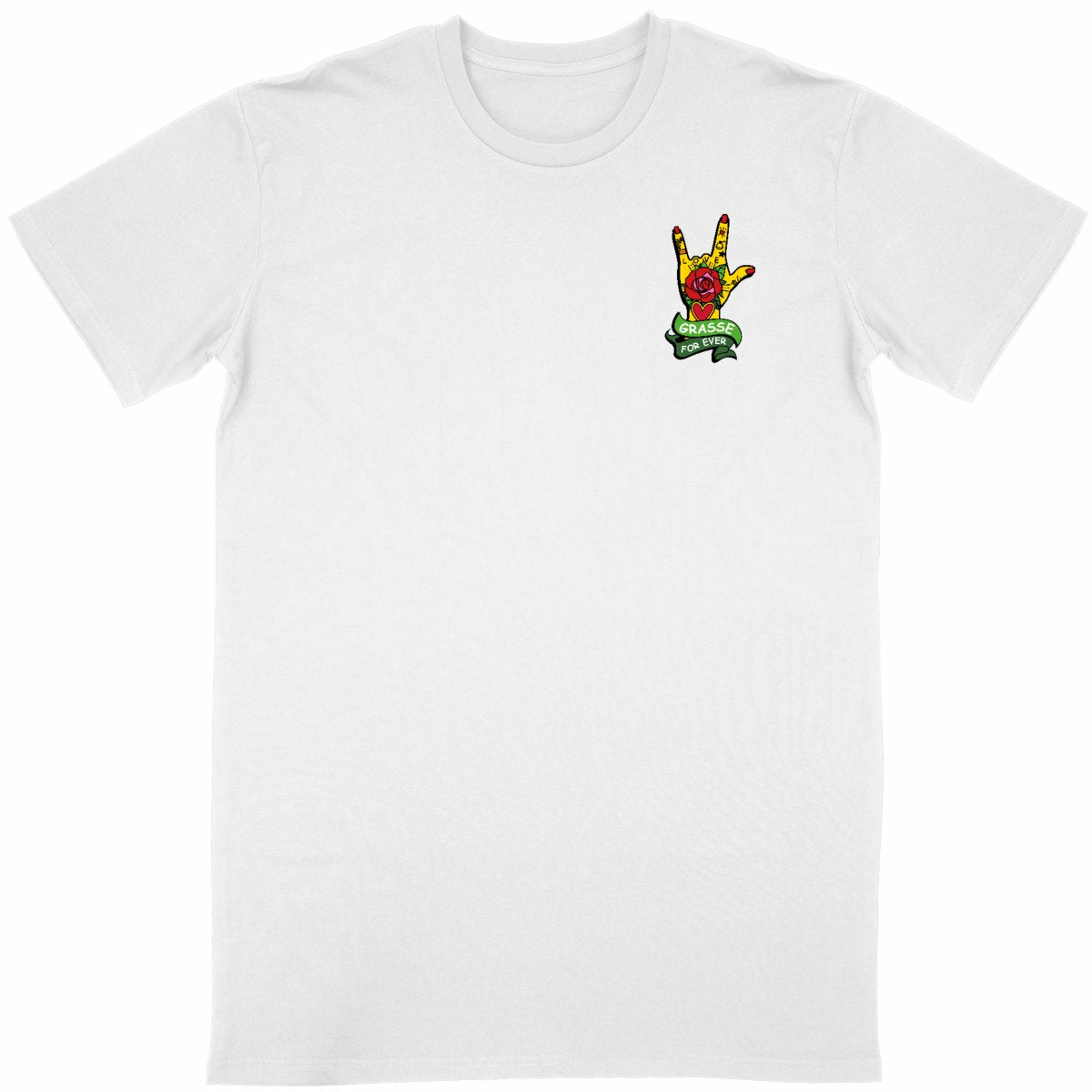 T-shirt Unisexe Classique Main Grasse for ever R/V - face_blanc
