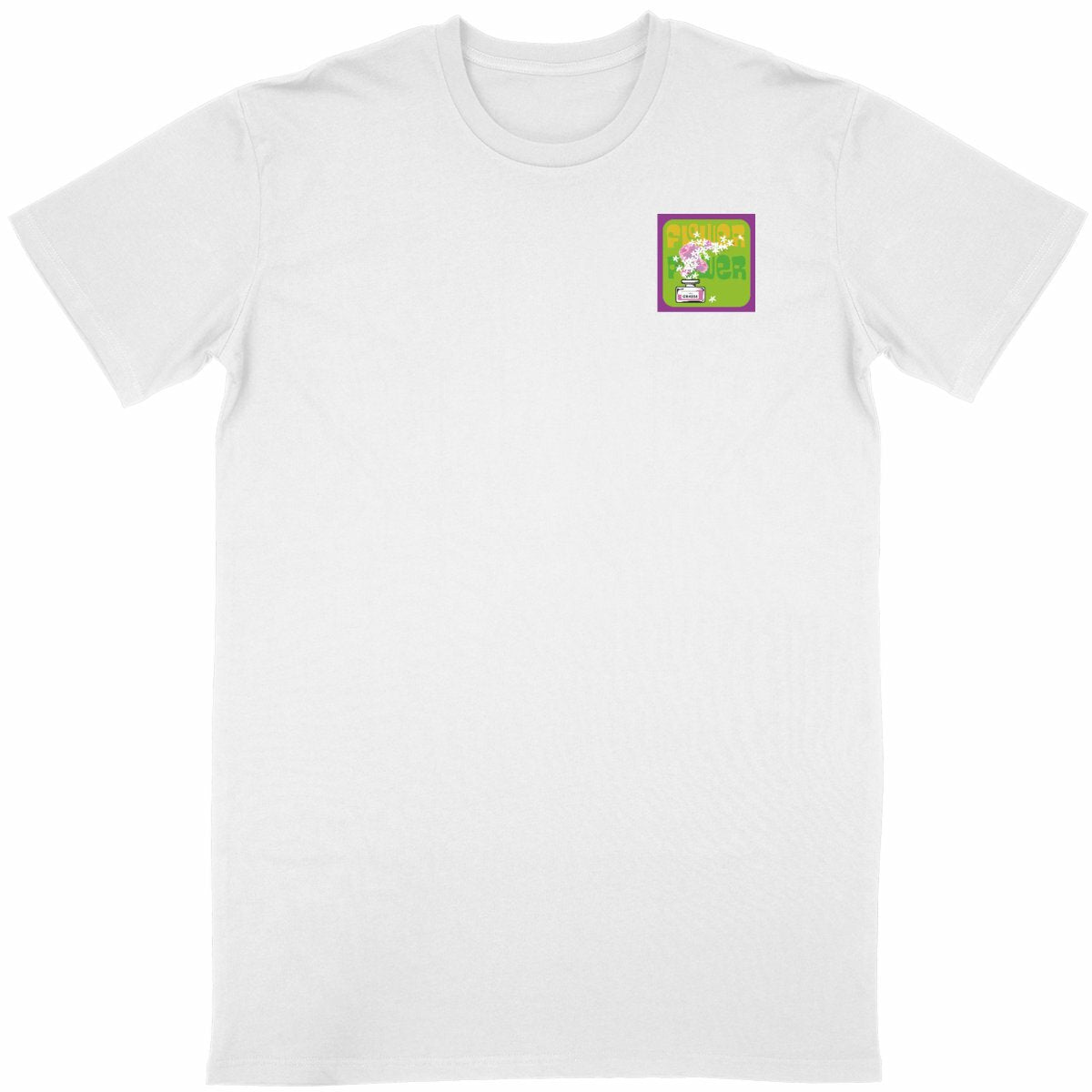 T-shirt Unisexe Classique Flower power mauve R/V - face_blanc